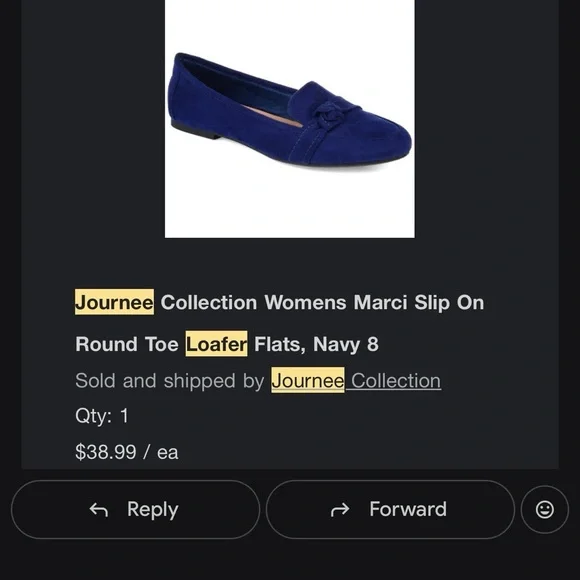 Journee Collection Women's Vibrant Blue Flats - Picture 4 of 4